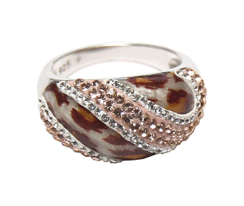 Silberring mit Swarovski-Elements, leo