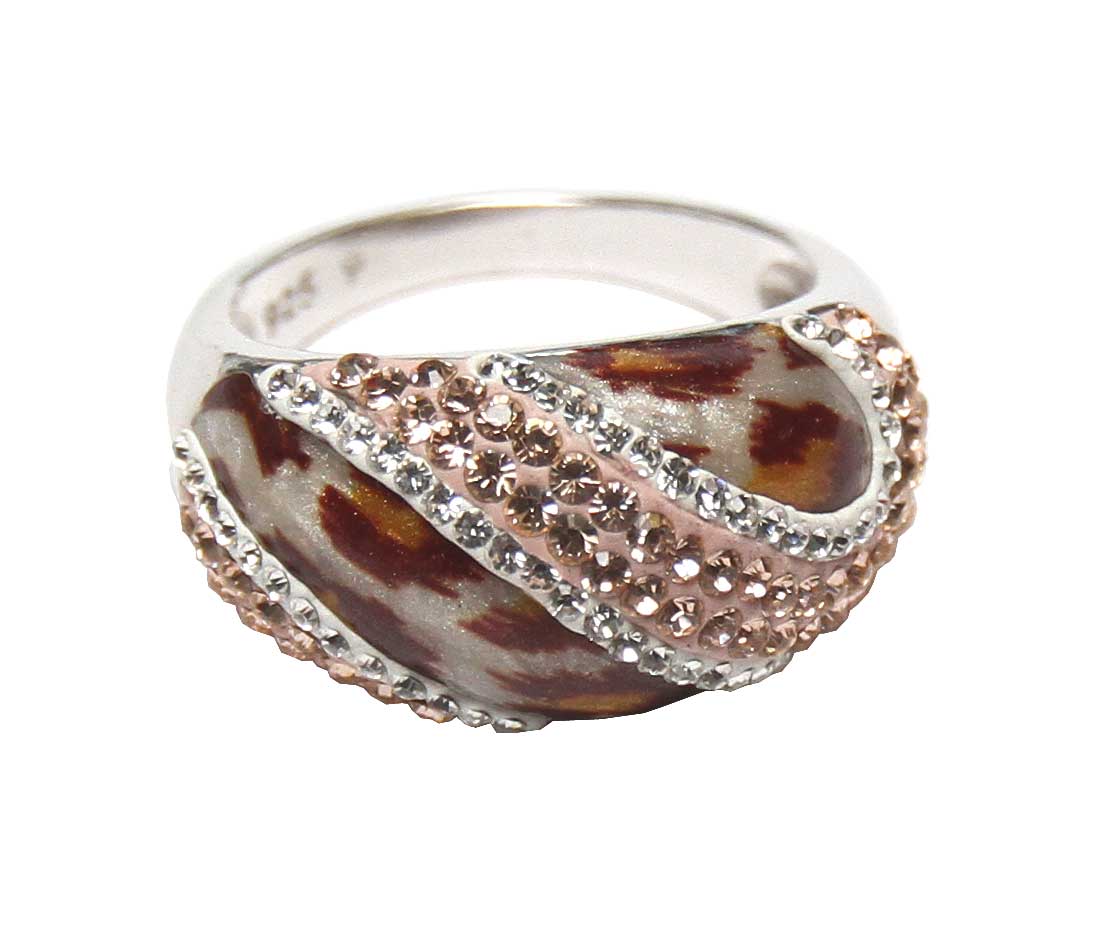 Silberring mit Swarovski-Elements, leo