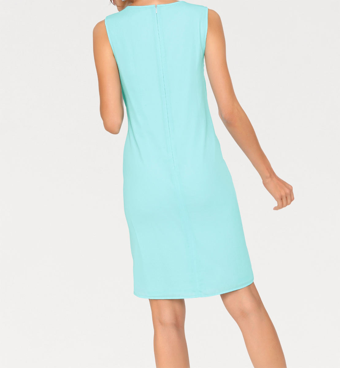 ASHLEY BROOKE Damen Designer-Chiffonkleid, türkis