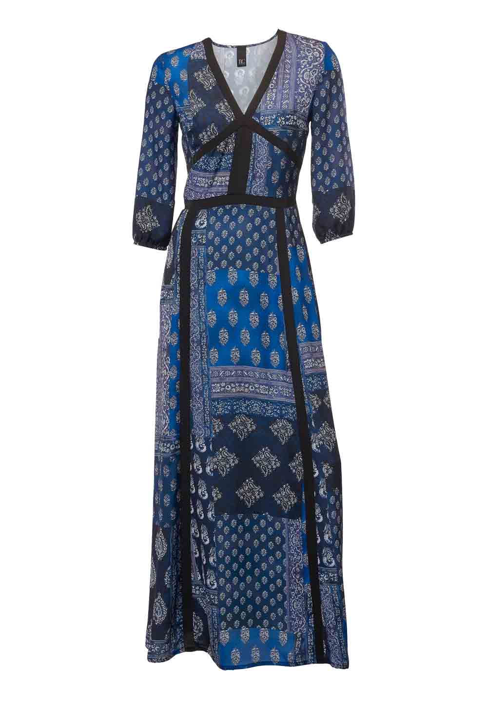 Heine - Best Connections Damen Maxikleid, blau-bunt