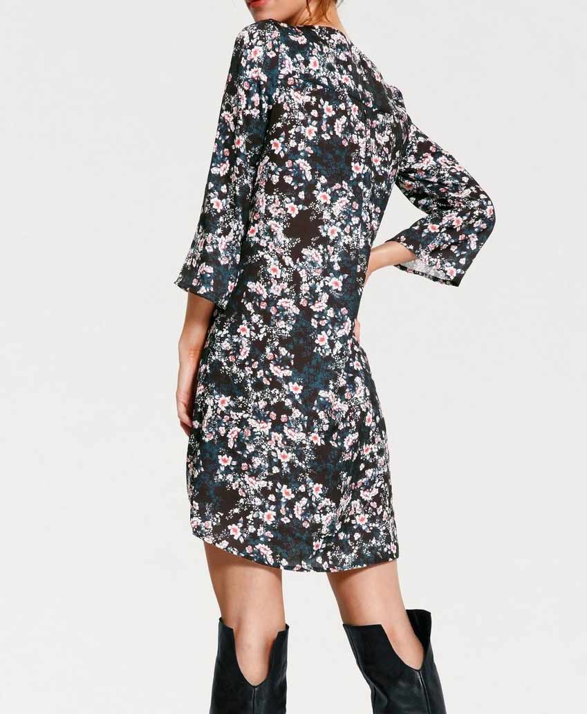 Heine - Best Connections Damen Druckkleid, schwarz-bunt