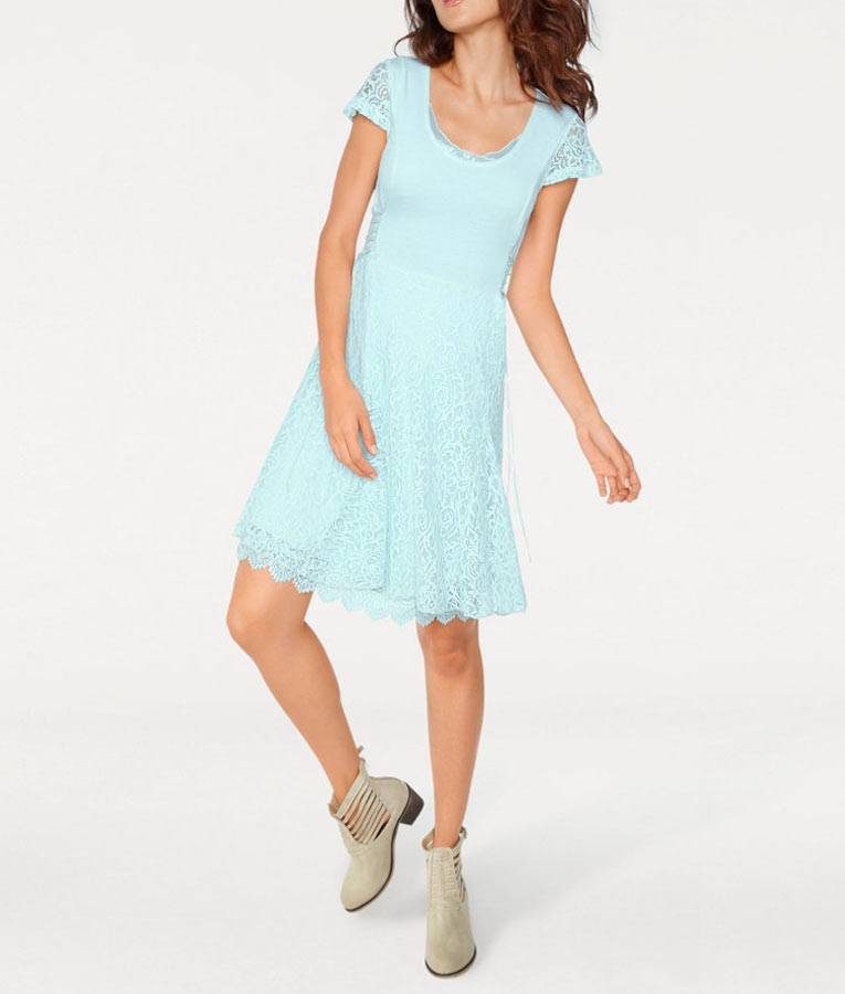 Linea Tesini Damen Designer-Shirtkleid, mint