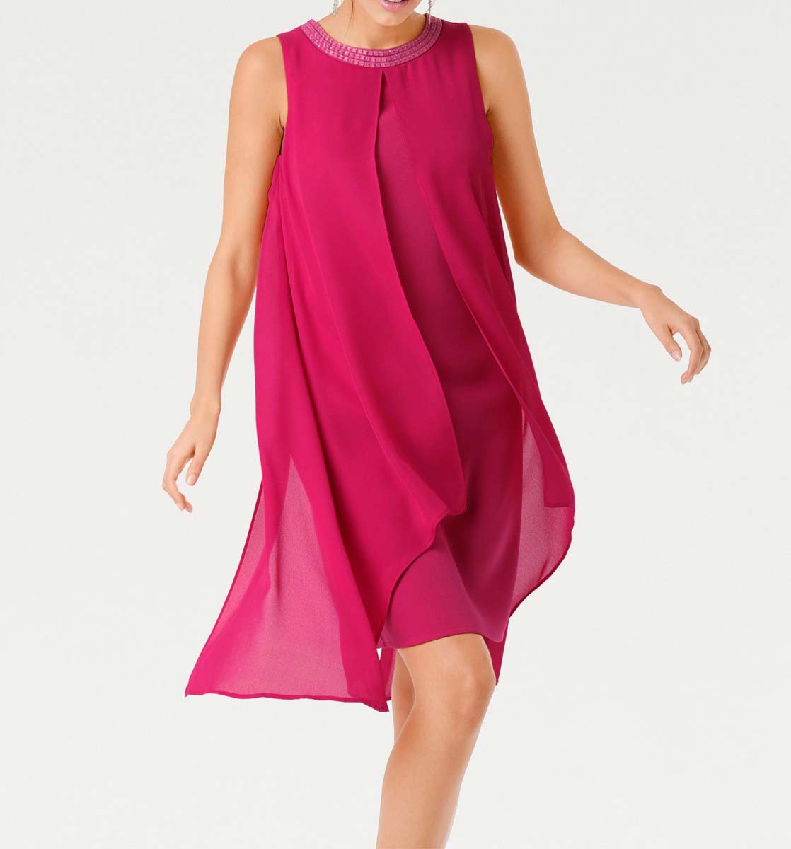 Ashley Brooke Damen Designer-Cocktailkleid, pink
