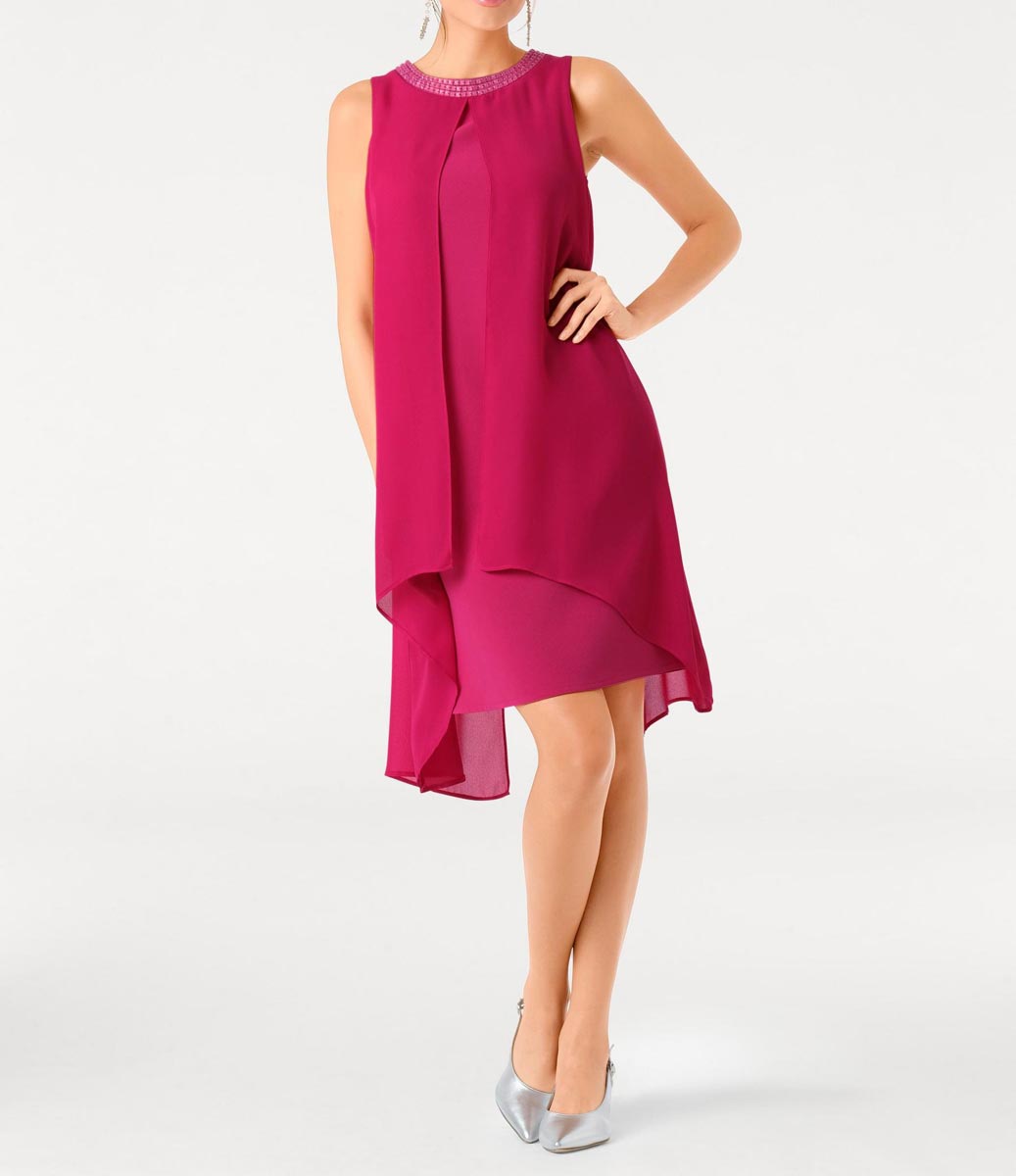 Ashley Brooke Damen Designer-Cocktailkleid, pink