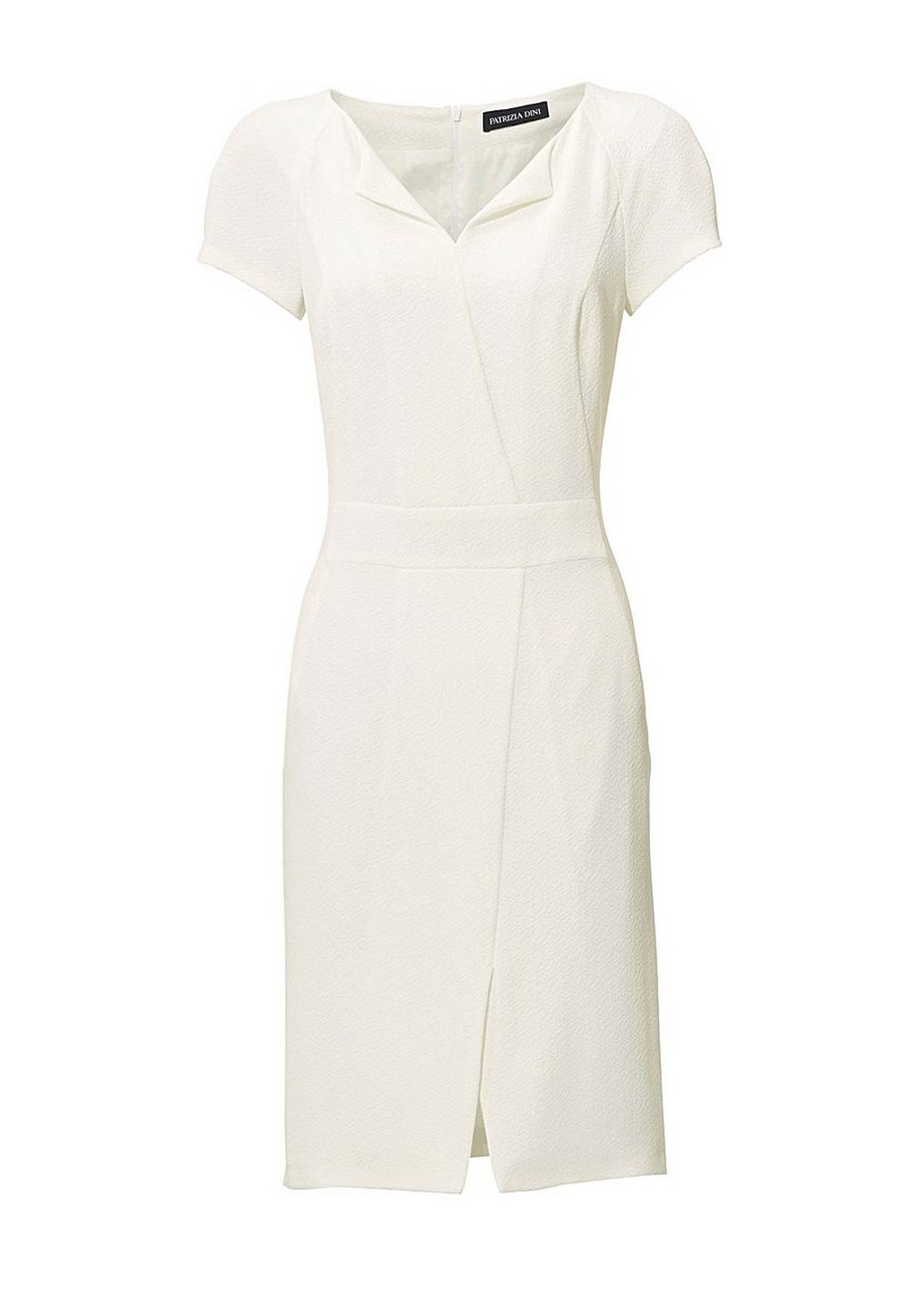 Patrizia Dini Damen Designer-Etuikleid, ecru
