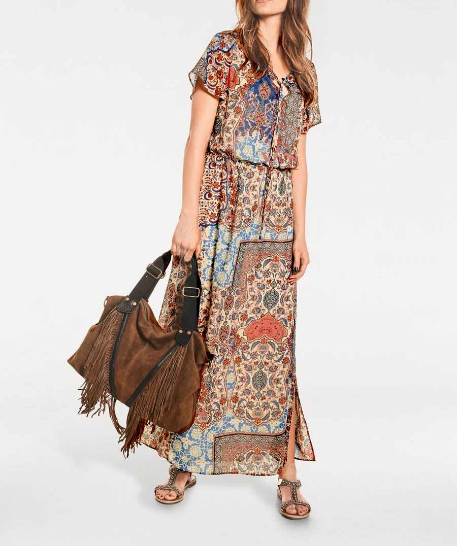 Rick Cardona Damen Designer-Maxikleid, bunt