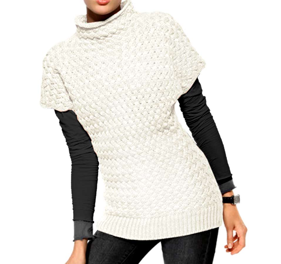 HEINE - BEST CONNECTIONS Damen Woll-Longpullover, ecru