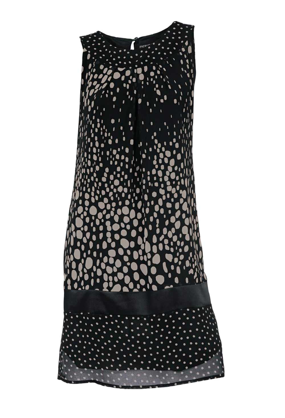 Patrizia Dini Damen Designer-Druckkleid, schwarz-sand