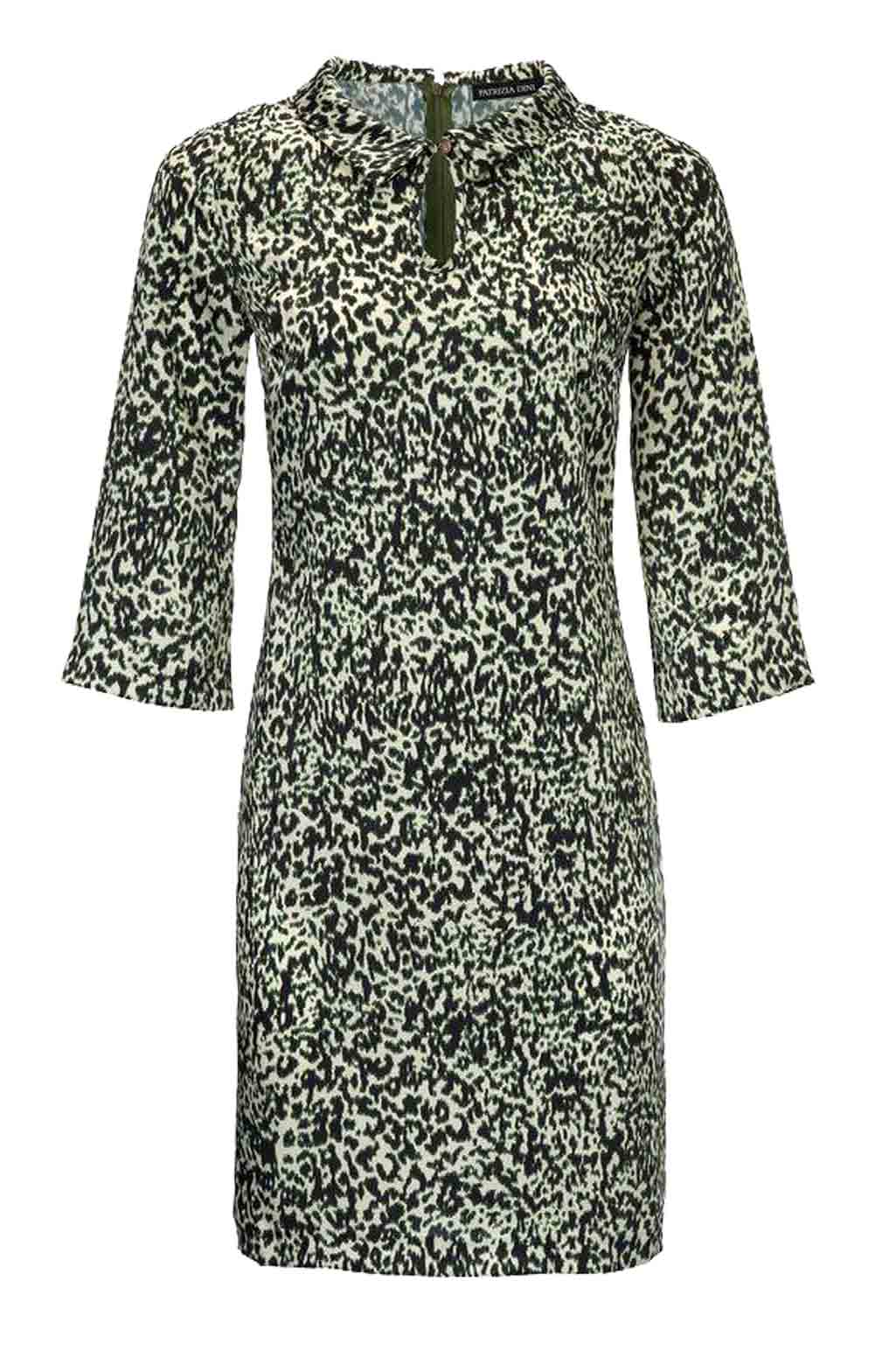 Patrizia Dini Damen Designer-Druckkleid, grün-bunt