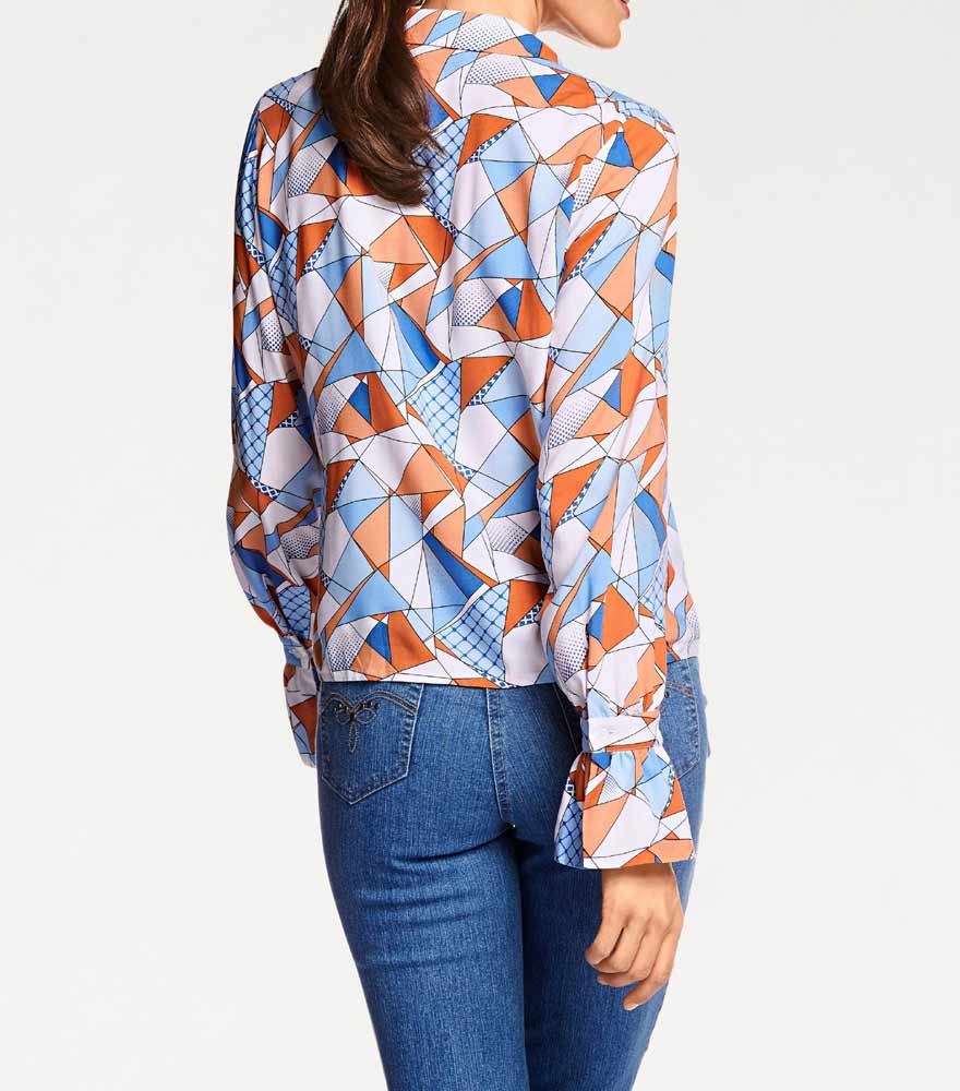 Patrizia Dini Damen Designer-Druckbluse, bunt