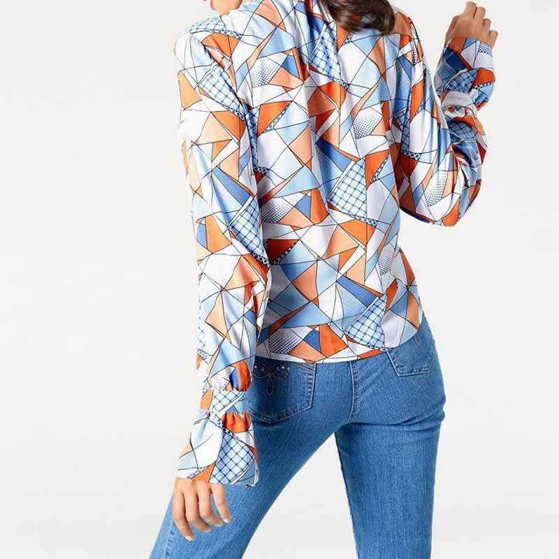 Patrizia Dini Damen Designer-Druckbluse, bunt
