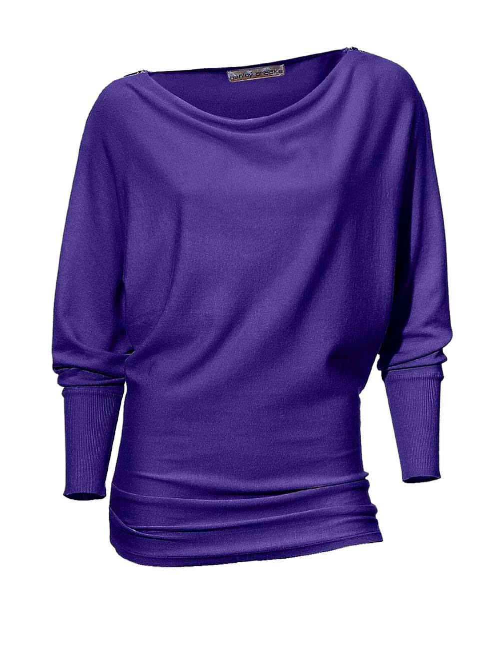ASHLEY BROOKE Damen Designer-Reißverschlußpullover, lila