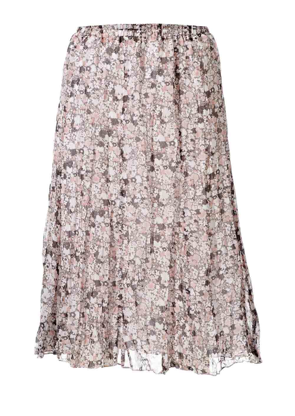 Linea Tesini Damen Designer-Chiffon-Druckrock, bunt
