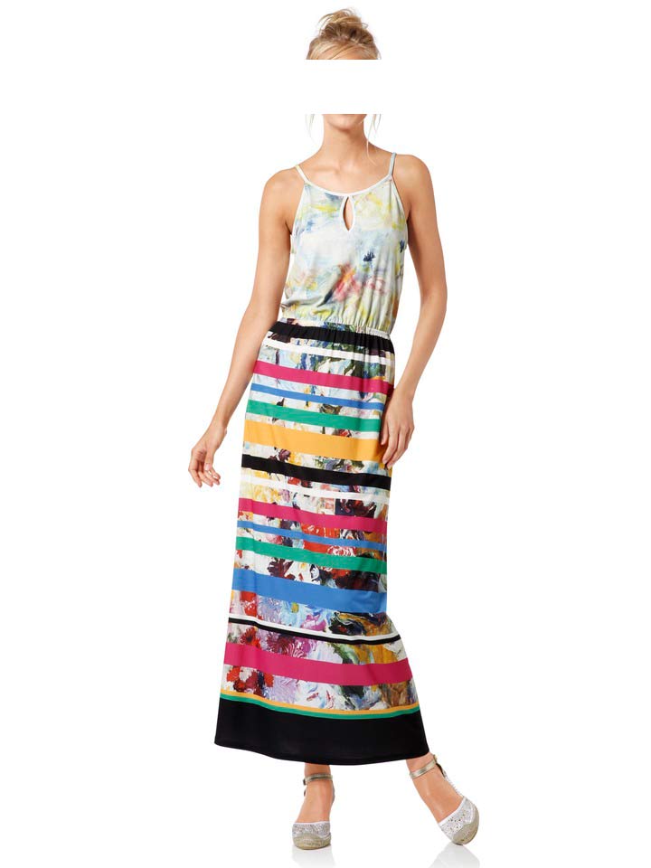 Heine Damen Maxikleid, bunt
