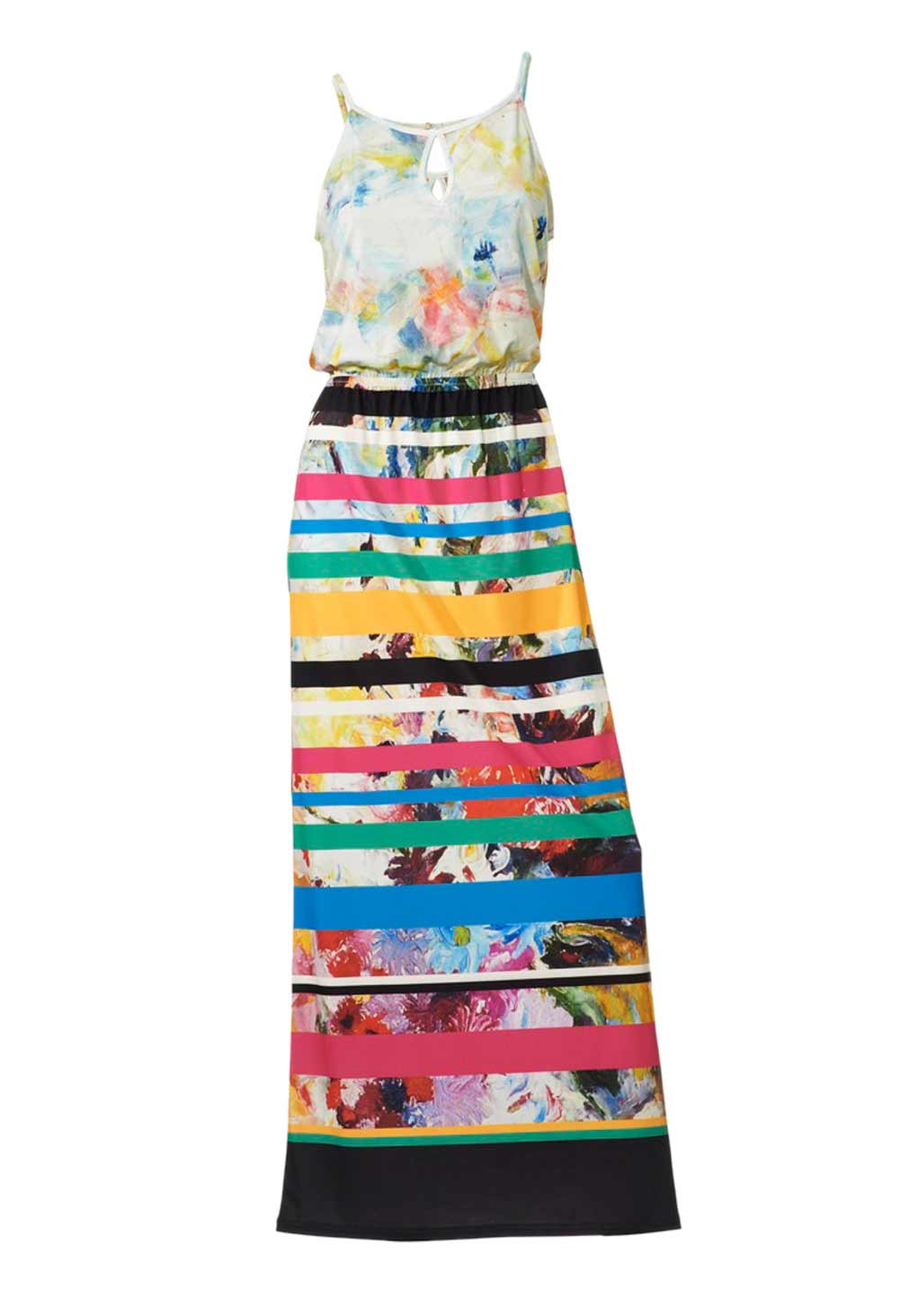 Heine Damen Maxikleid, bunt