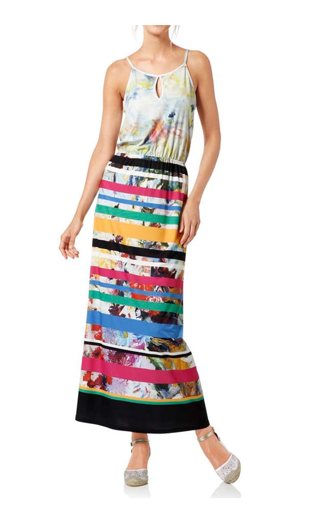 Heine Damen Maxikleid, bunt