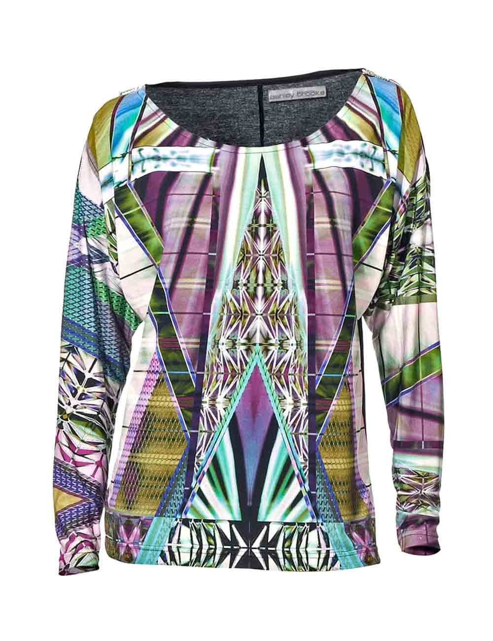 Ashley Brooke Damen Designer-Druckshirt, bunt