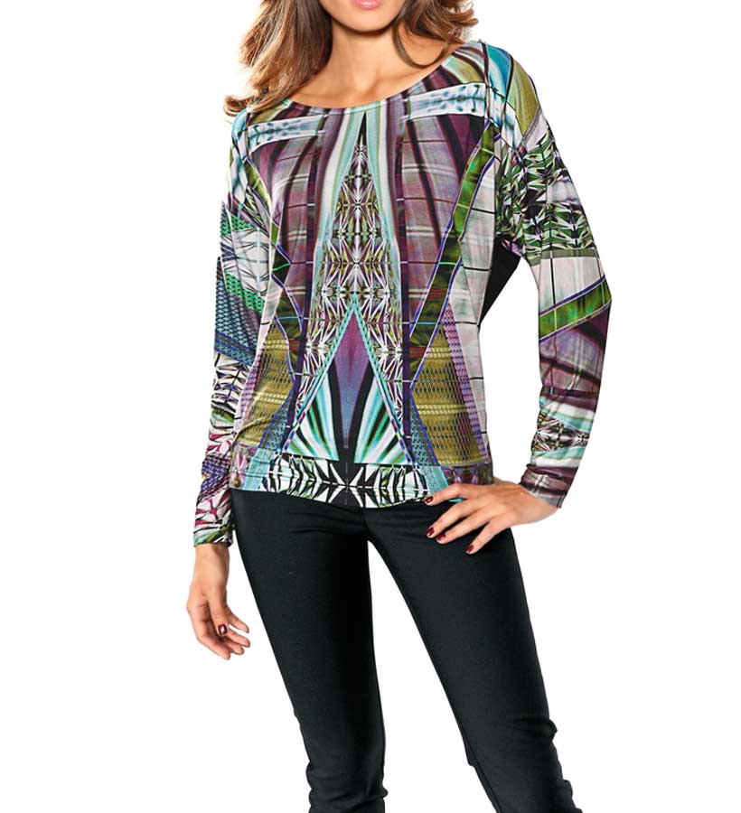 Ashley Brooke Damen Designer-Druckshirt, bunt