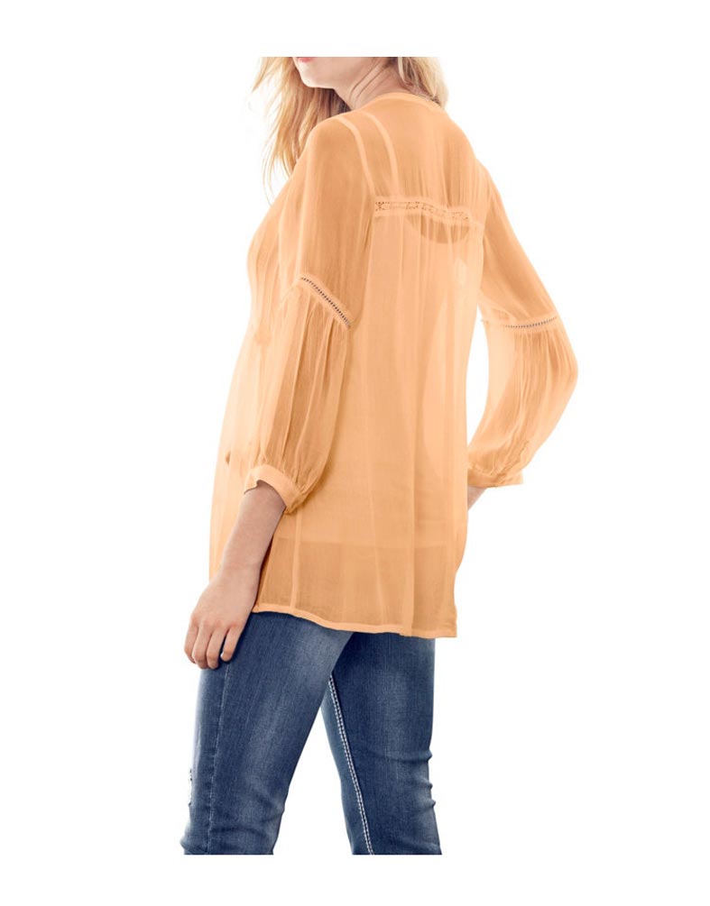 Heine - Best Connections Damen Stickereibluse, apricot