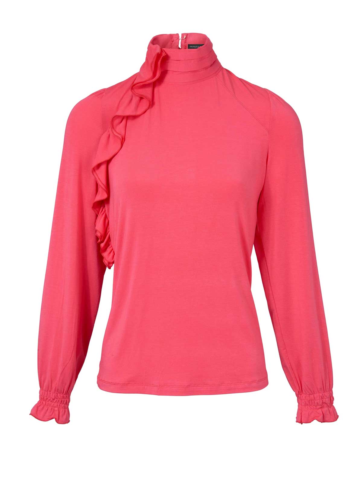 Patrizia Dini Damen Designer-Rüschenshirt, koralle