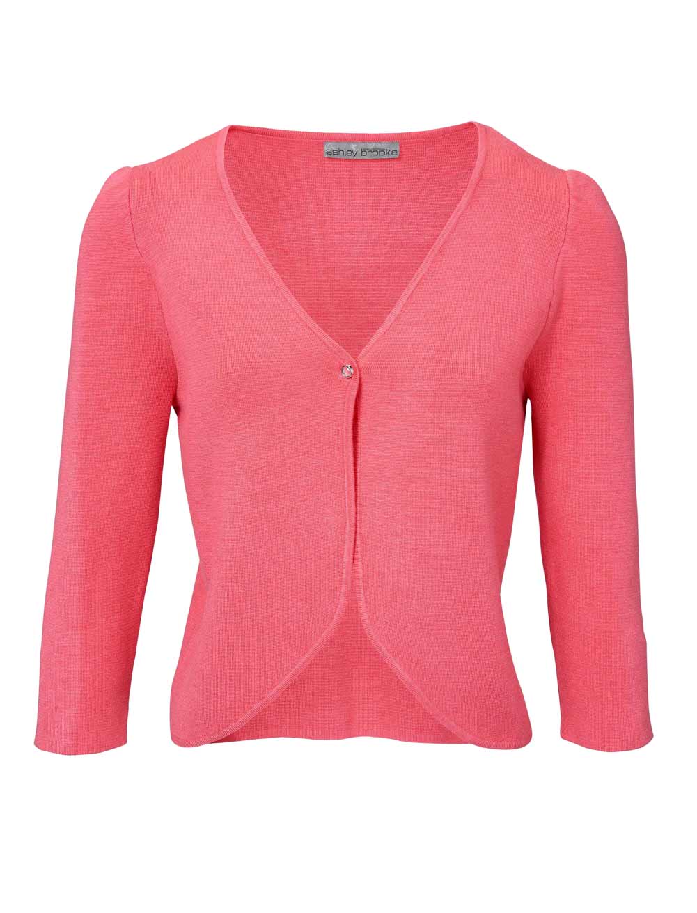 Ashley Brooke Damen Designer-Strickjacke, koralle