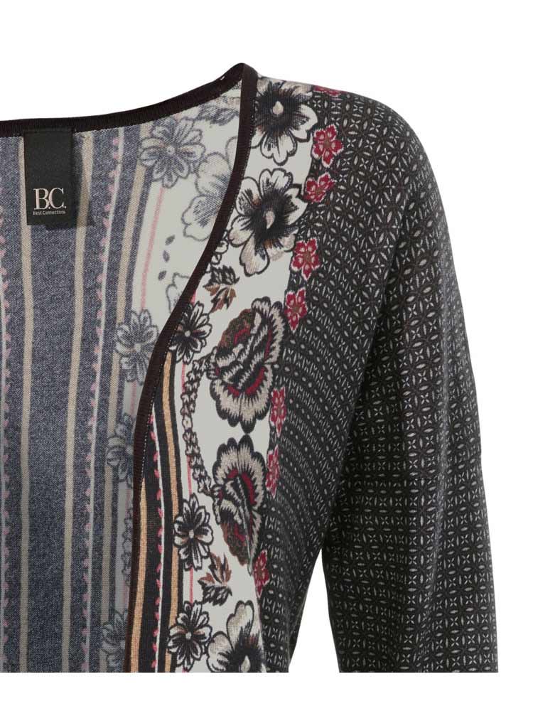 Heine - Best Connections Druckstrickjacke, braun-bunt