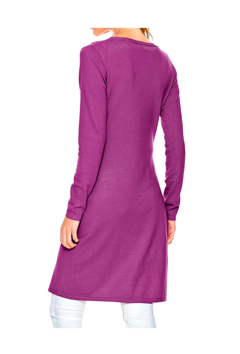 Heine - Best Connections Damen Longstrickjacke, fuchsia