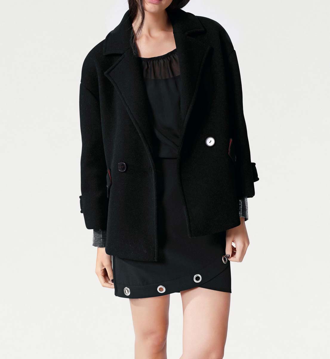 Heine - Best Connections Damen Wolljacke, schwarz