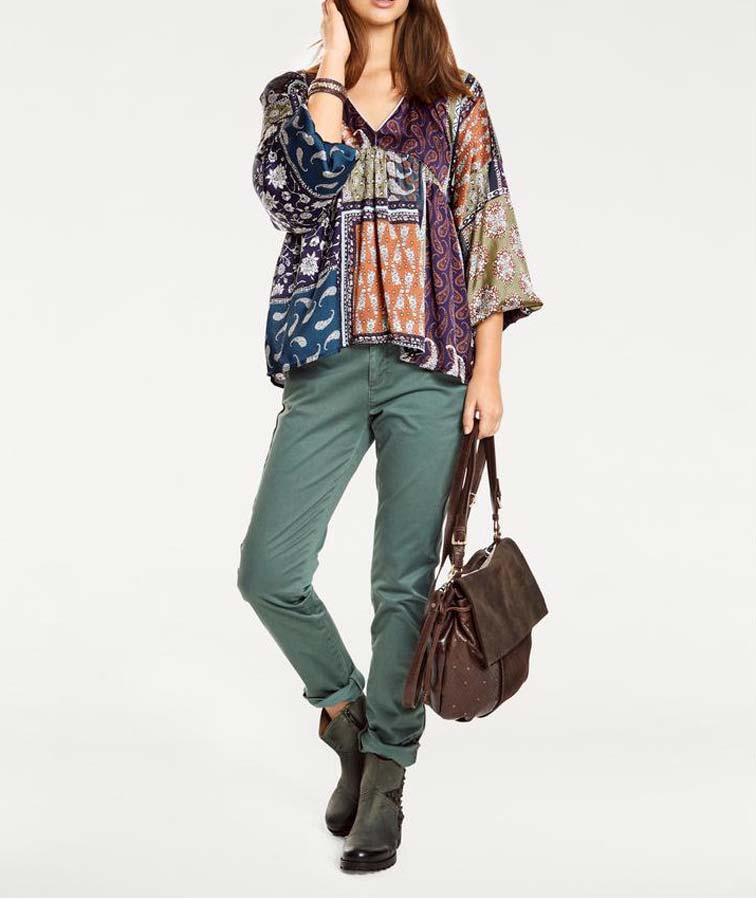 Heine - Best Connections Damen Druckbluse, bunt