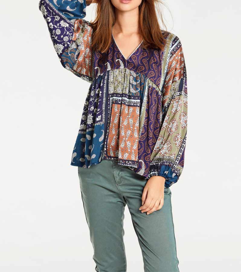 Heine - Best Connections Damen Druckbluse, bunt