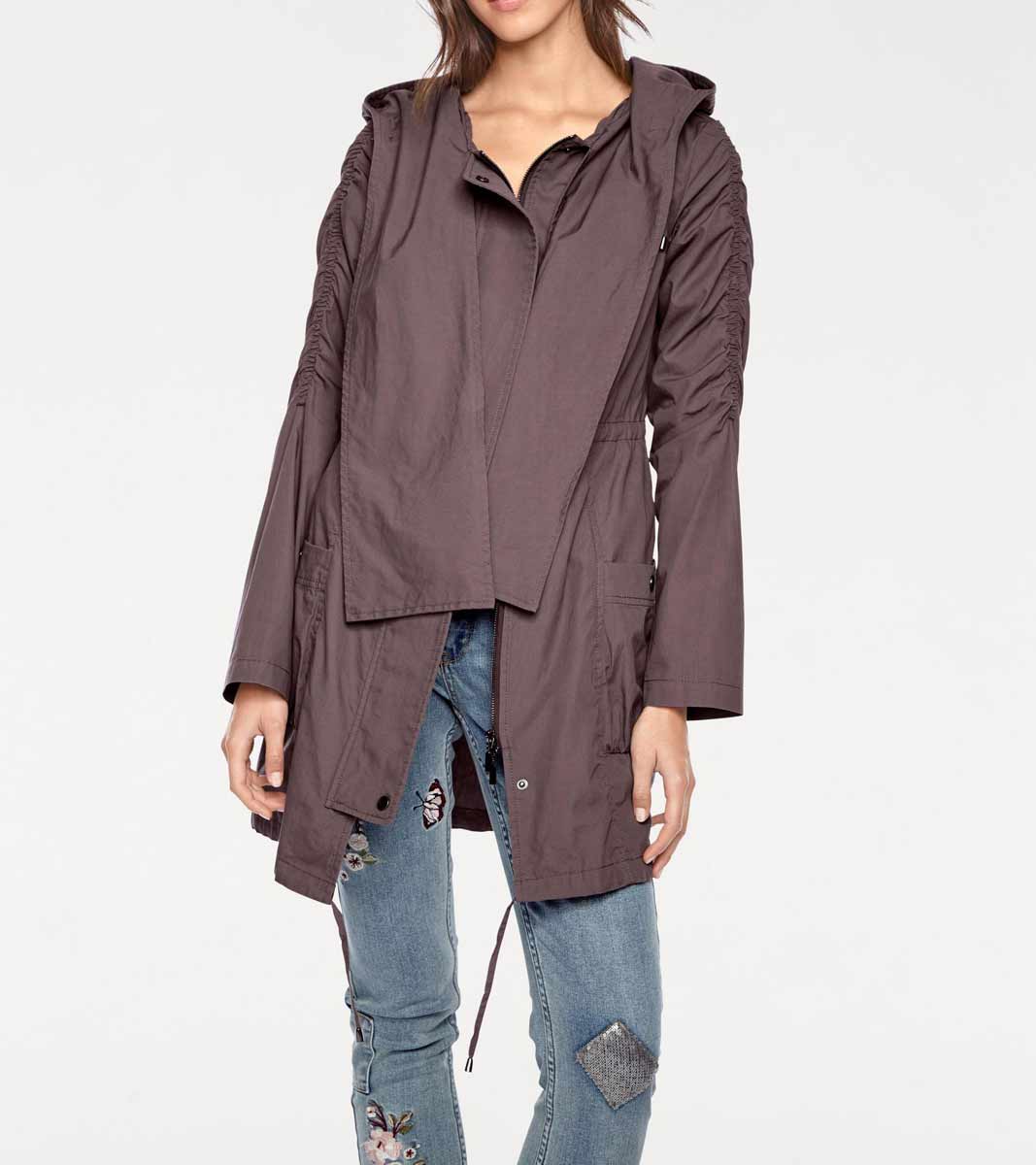 Linea Tesini Damen Designer-Parka, taupe