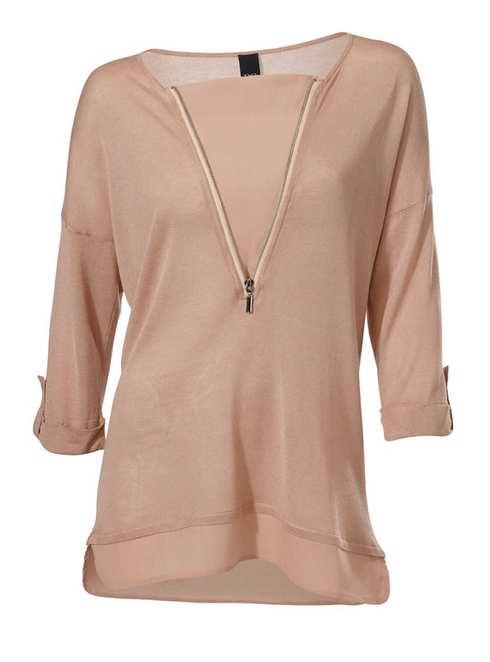 Heine-Best Connections Damen 2-in-1 Pullover, apricot