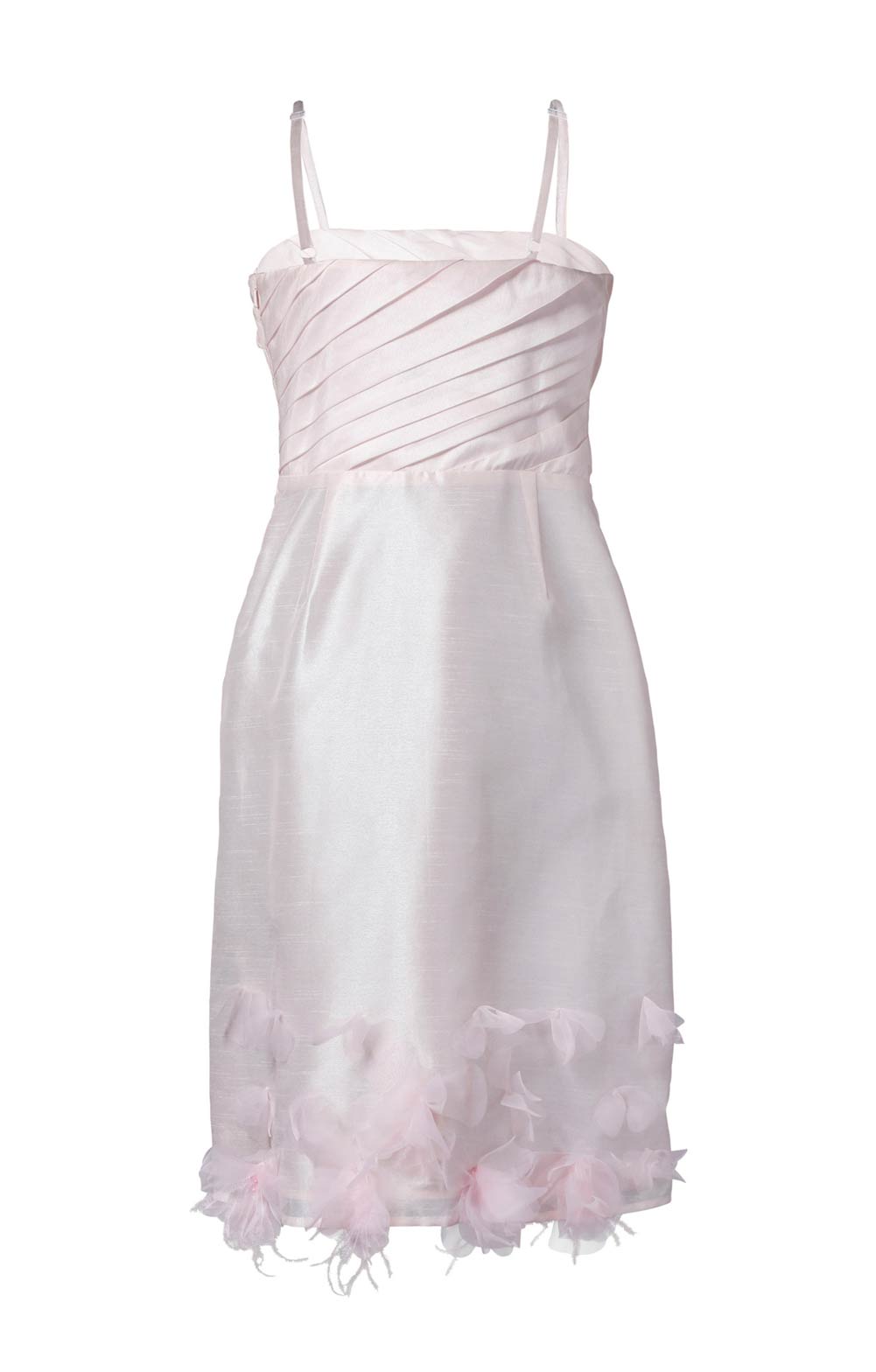 Apart Damen Taftkleid mit Blüten, puder