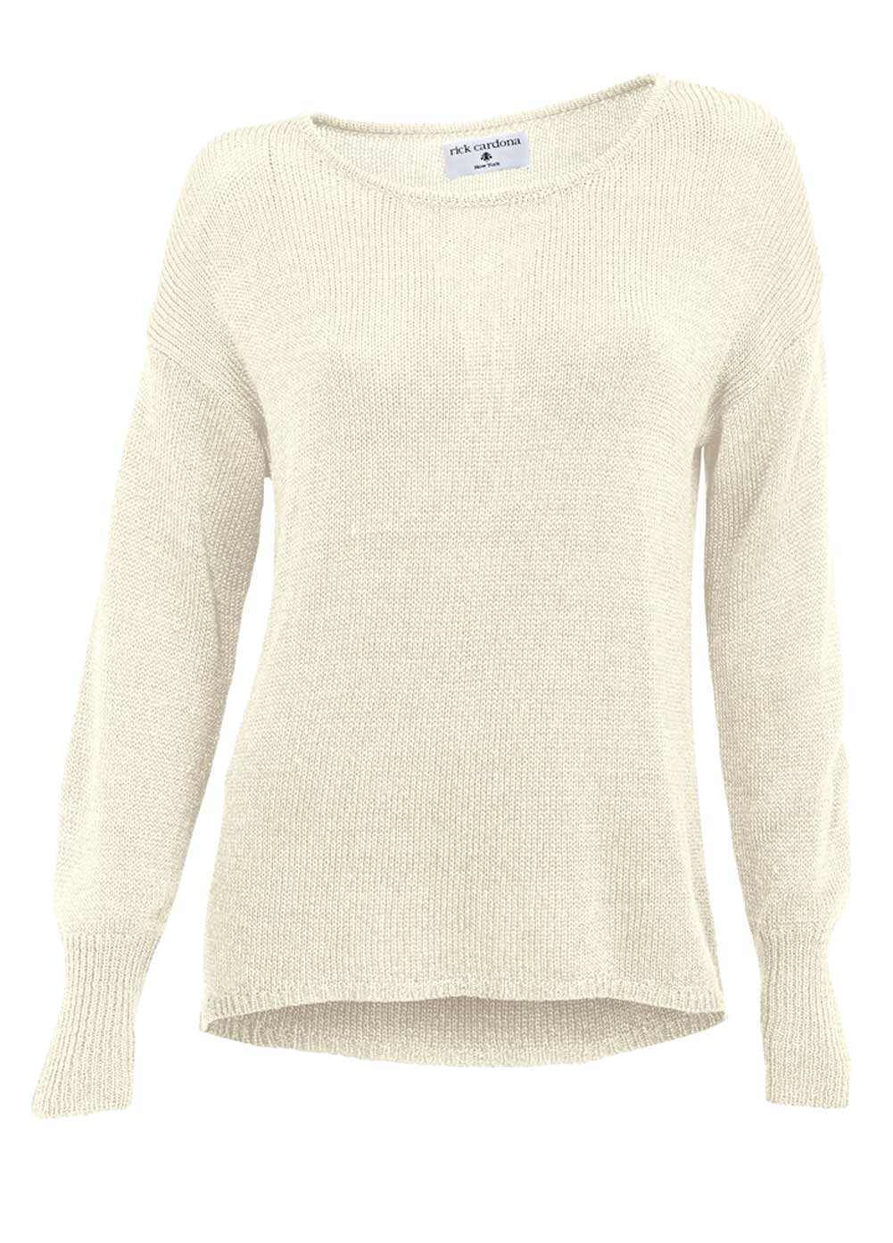 RICK CARDONA Damen Designer-Pullover, creme