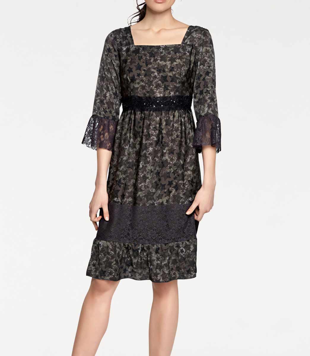 LINEA TESINI Damen Designer-Druckkleid, bunt