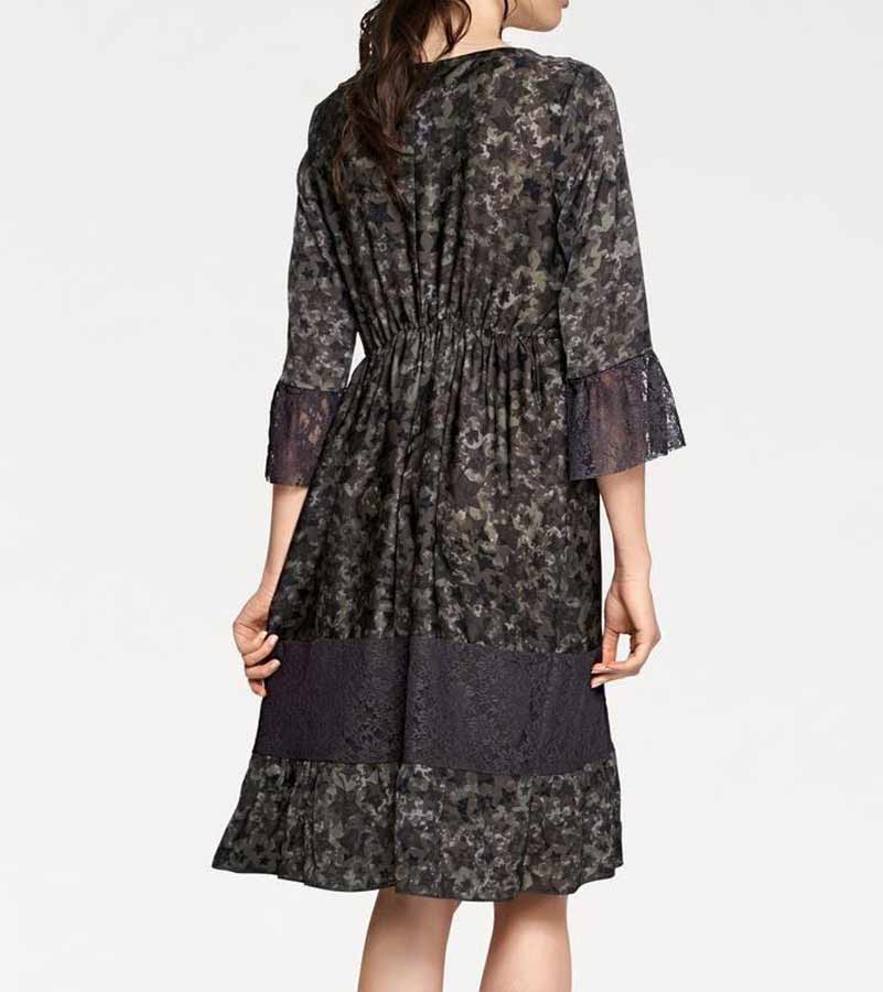LINEA TESINI Damen Designer-Druckkleid, bunt