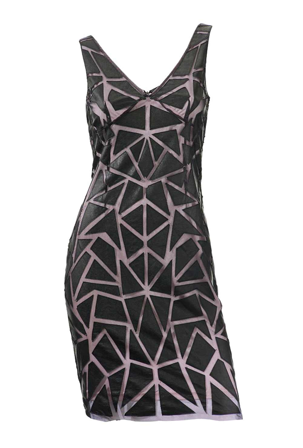Ashley Brooke Damen Designer-Cocktailkleid, schwarz-mauve
