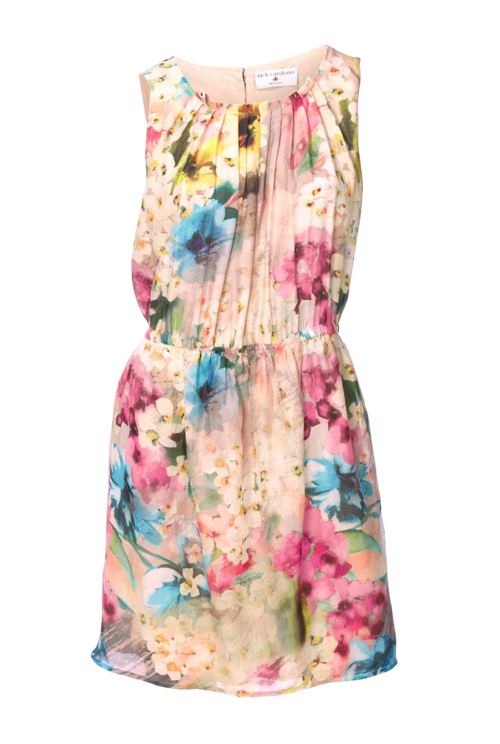 Rick Cardona Damen Designer-Kleid, apricot-bunt