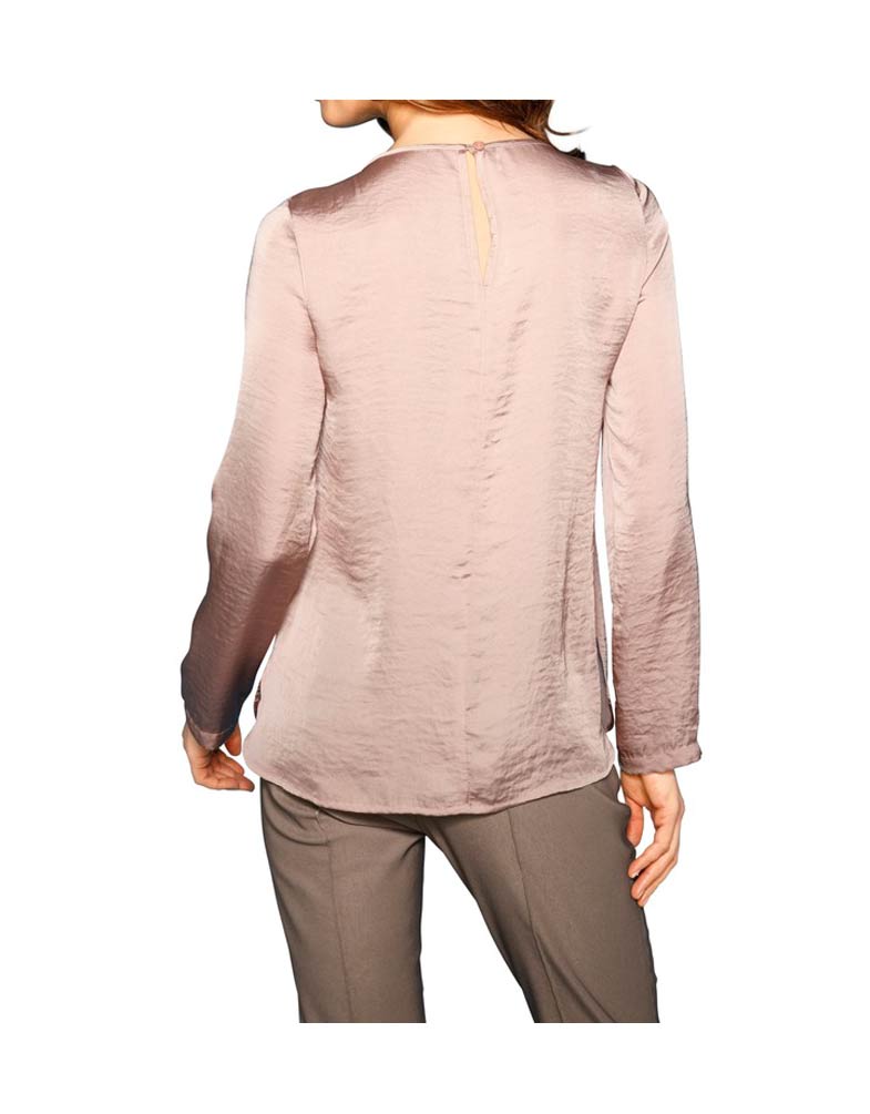 S. Madan Damen Designer-Satinbluse, mauve