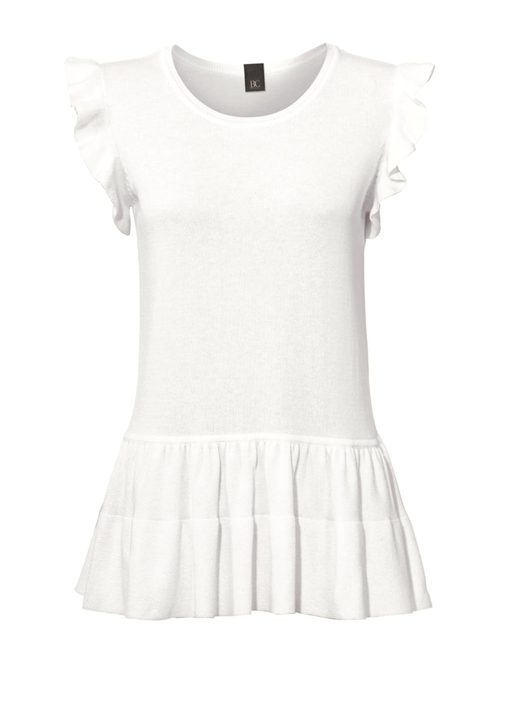 Heine - Best Connections Damen Volant-Strickpullover, ecru