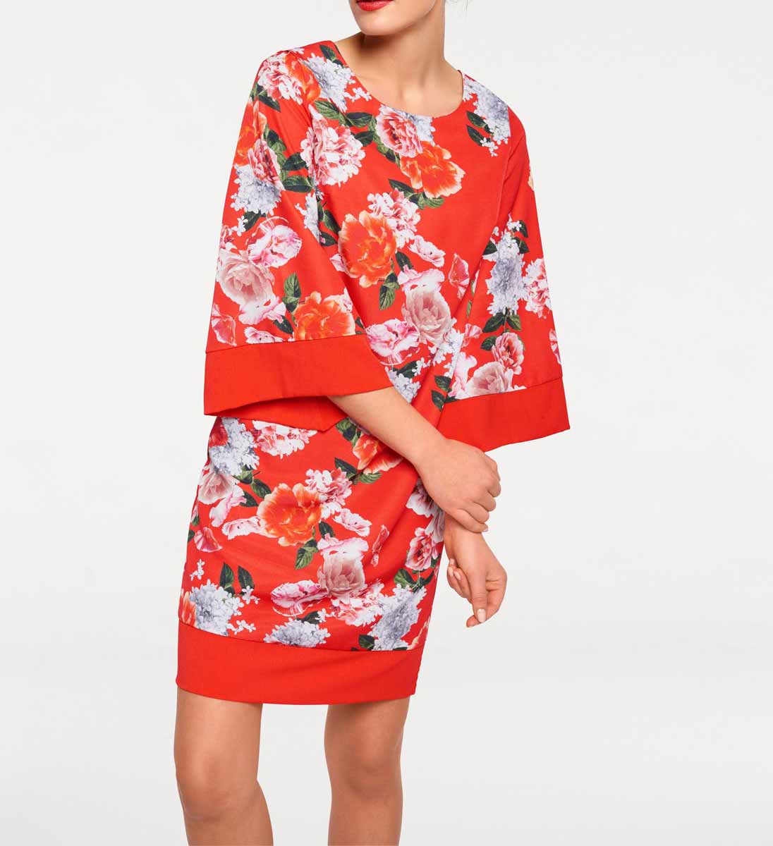 Rick Cardona Damen Designer-Druckkleid, bunt