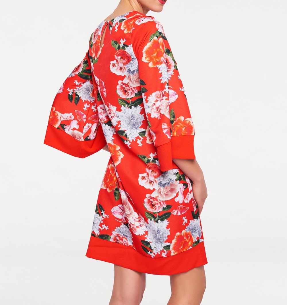 Rick Cardona Damen Designer-Druckkleid, bunt