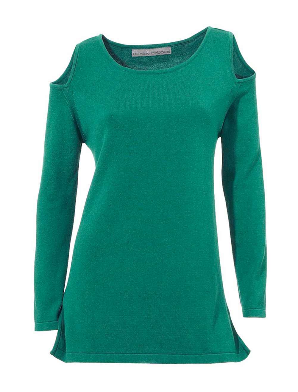 Ashley Brooke Damen Designer-Pullover, smaragd