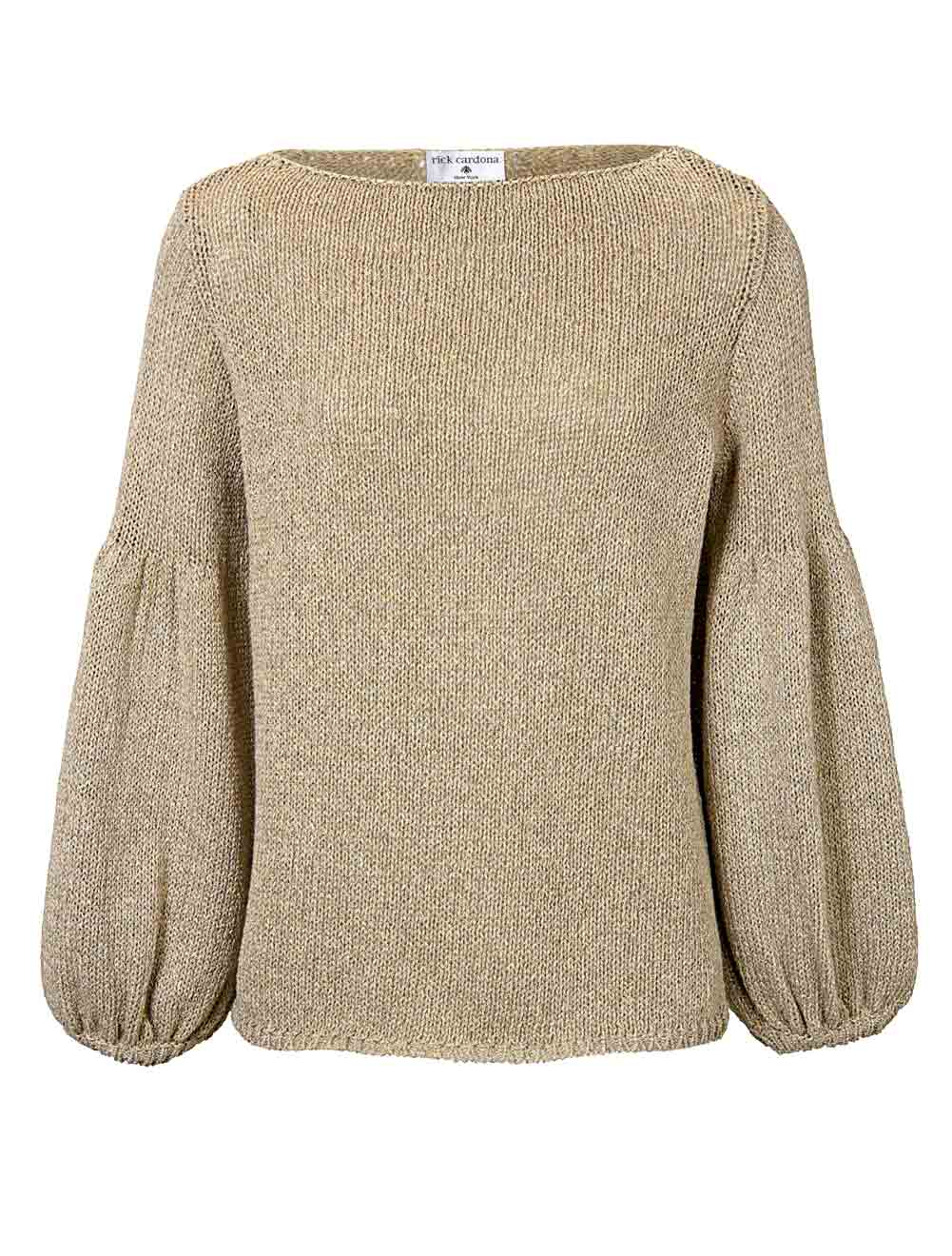 Rick Cardona Damen Designer-Pullover, goldfarben