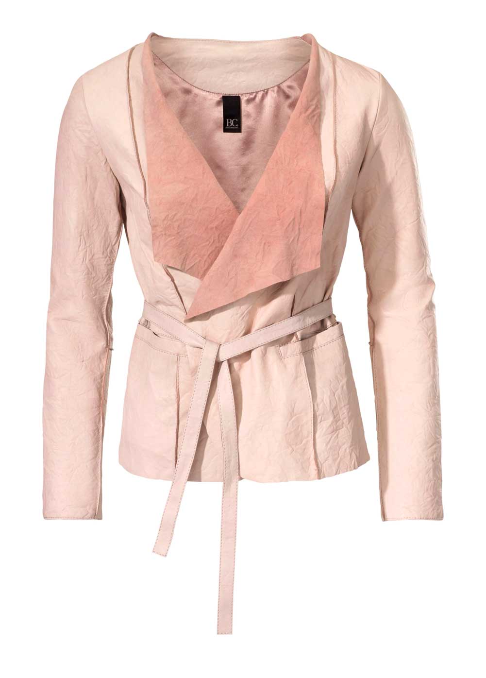 Heine - Best Connections Damen Lammnappalederjacke, rosé