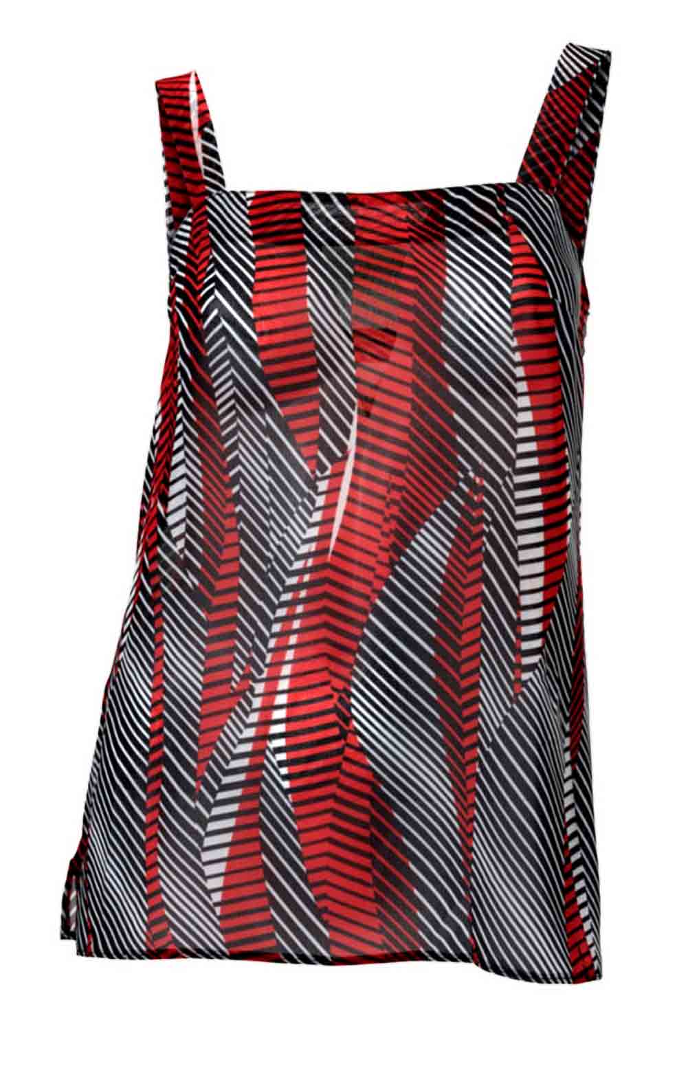 Heine - Best Connections Damen Drucktop, schwarz-rot