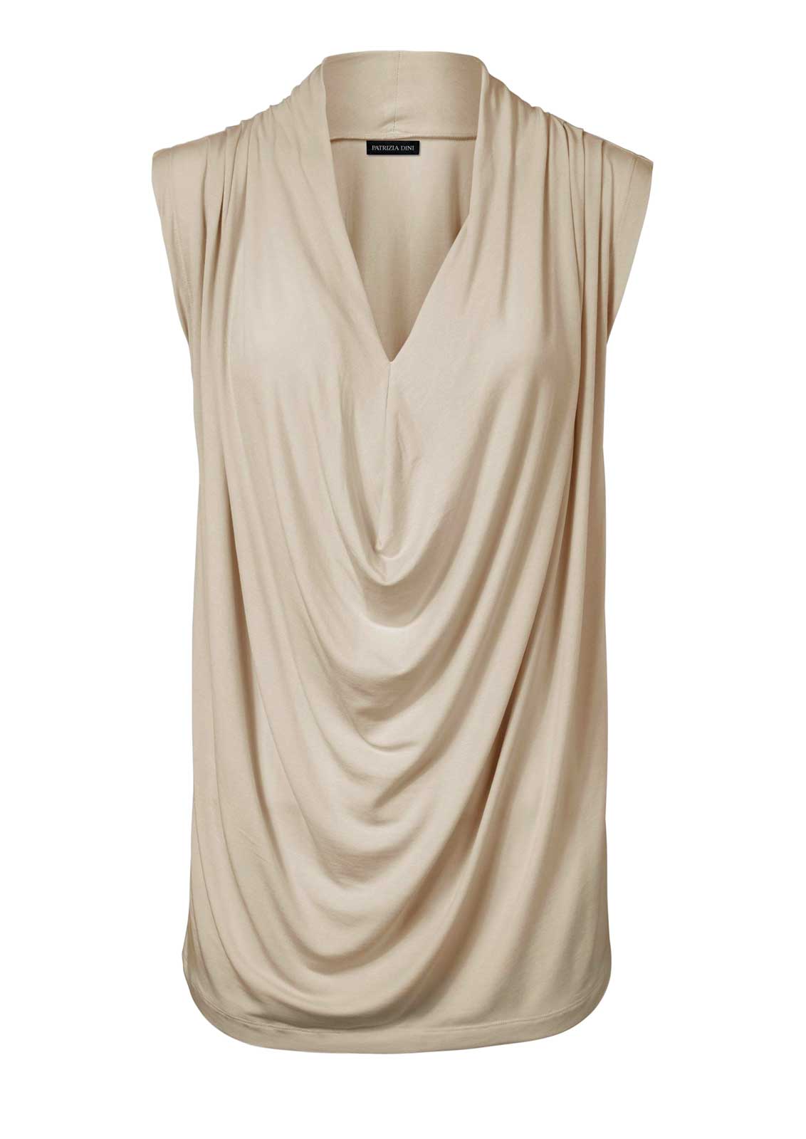 Patrizia Dini Damen Designer-Wasserfallshirt, sand