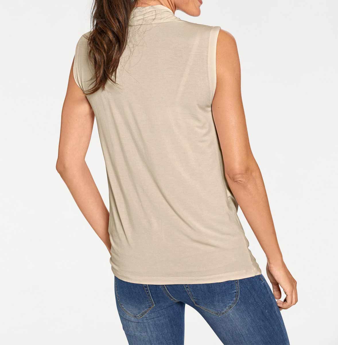 Patrizia Dini Damen Designer-Wasserfallshirt, sand