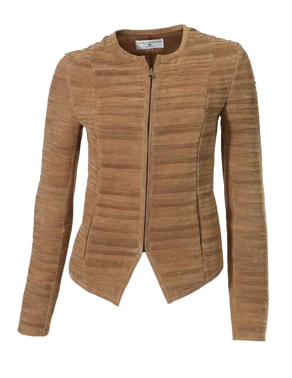 Rick Cardona Damen Designer-Lederjacke, cognac