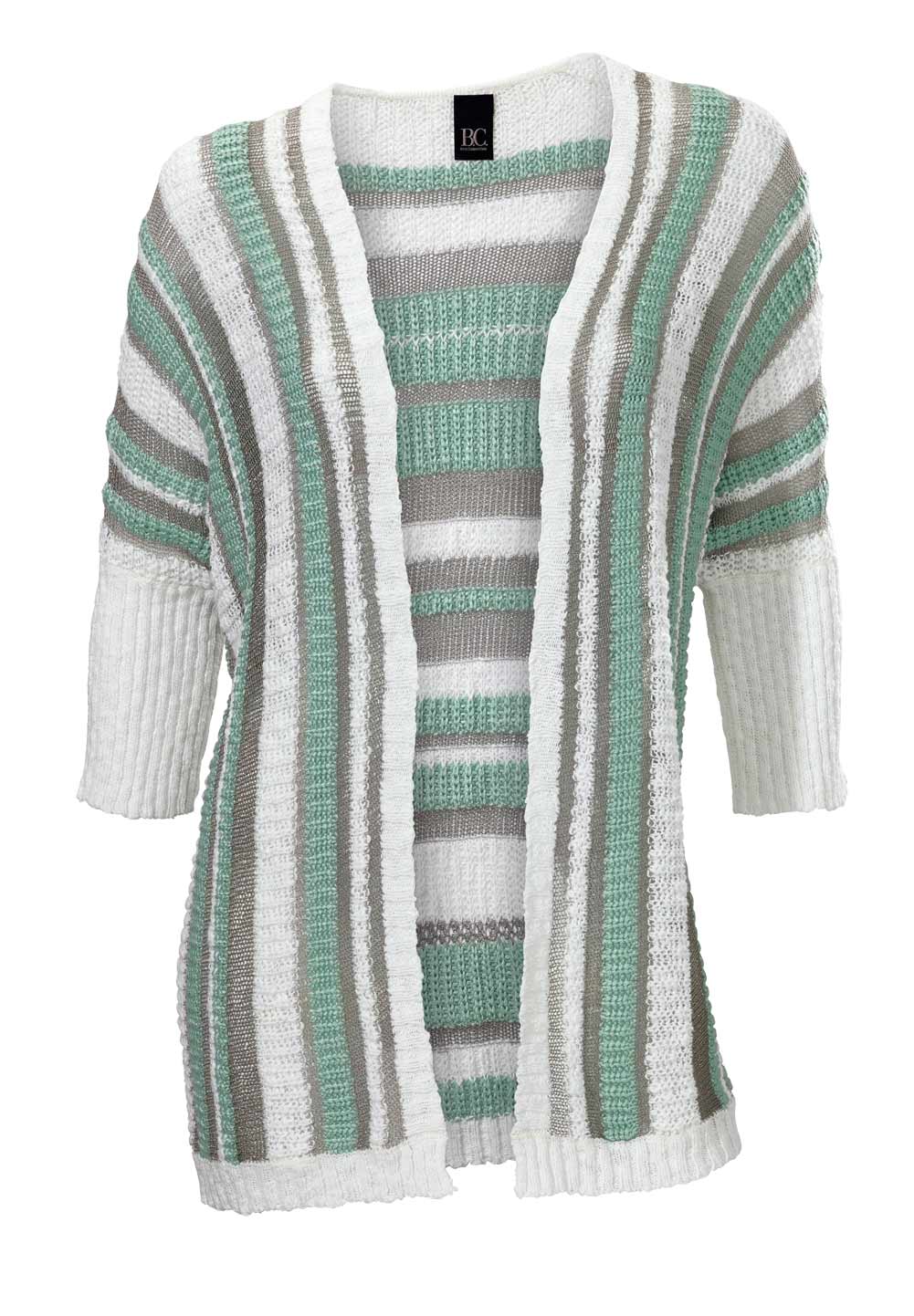 Heine - Best Connections Damen Cardigan,ecru-silber-mint